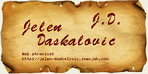 Jelen Daskalović vizit kartica